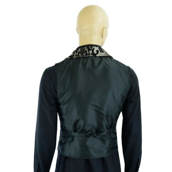 Victorian Gentleman's Aristocrat Vest Tapestry Stylish Casual Vest Gold - Picture 3 of 4